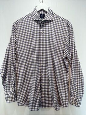 Johnnie-O Top Shelf Button Up Shirt Men’s Medium Check Pattern‎